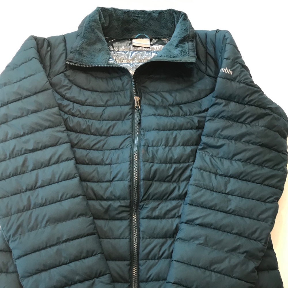 NWOT Columbia Puffer Jacket Teal Womens Large